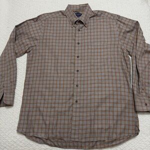 Bills Khakis Classic Fit Long Sleeve Button-Down Plaid Shirt Men’s Size Large